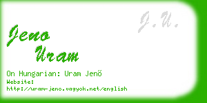 jeno uram business card